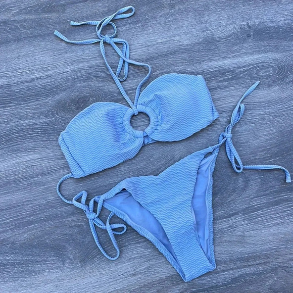 RVCA Daybreak Bandeau Bikini Top & Daybreak French Bikini Bottoms, iris - Picture 16 of 16